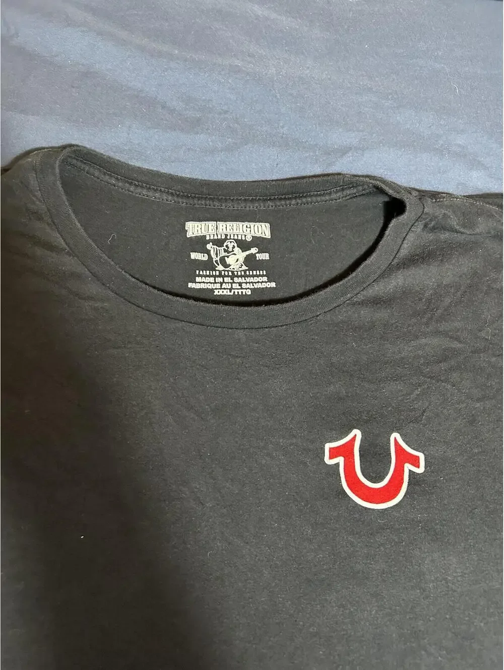 True Religion Black Graphic Logo Short Sleeve T-Shirt XXL